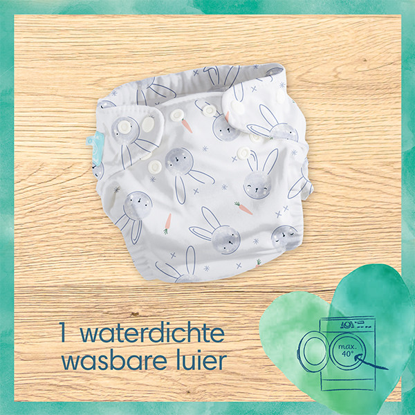 Pampers Harmonie Hybrid wasbare luiers 3-16 kg (1 wasbare luier + 15 toplagen)  SPA04114 - 5