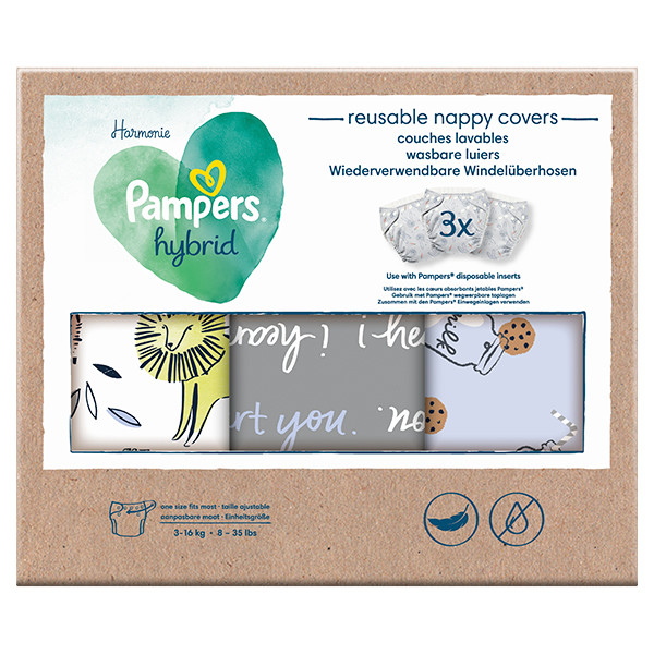 Pampers Harmonie Hybrid wasbare luiers 3-16 kg (3 stuks)  SPA04115 - 1