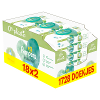 Pampers billendoekjes Harmonie Aqua | 1728 doekjes | 0% plastic | 99% water (36x 48 stuks)  SPA04124