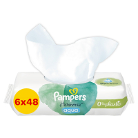 Pampers billendoekjes Harmonie Aqua | 288 doekjes | 0% plastic | 99% water (6x 48 stuks)  SPA04122