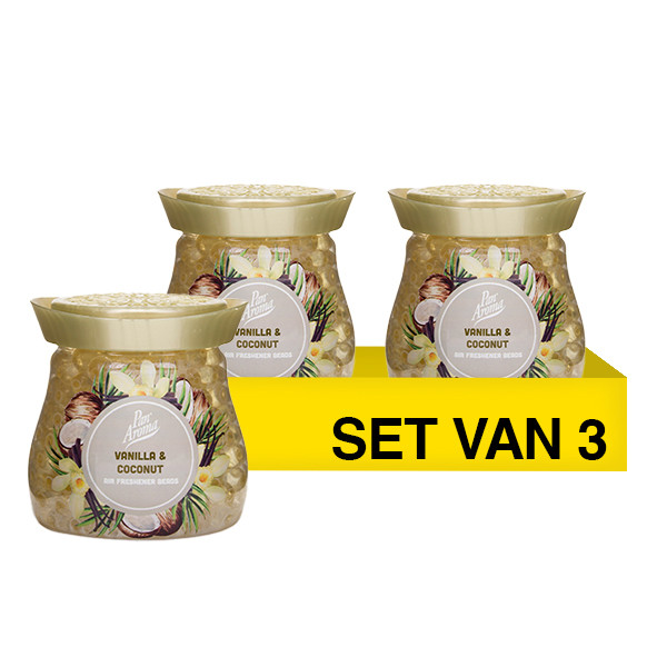 Aanbieding: Pan Aroma Gel Geurparels Vanille & Kokos (3 stuks à 280 gram) SPA04504 - 1