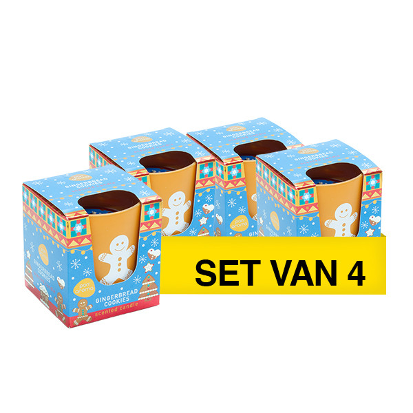 Aanbieding: Pan Aroma Geurkaars Gingerbread Cookies 100 g (3+1 gratis) SPA04480 - 1