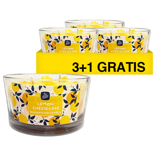 Aanbieding: Pan Aroma Geurkaars Lemon Cheesecake Chunky Wax 140 g (3+1 gratis) SPA04337 - 1