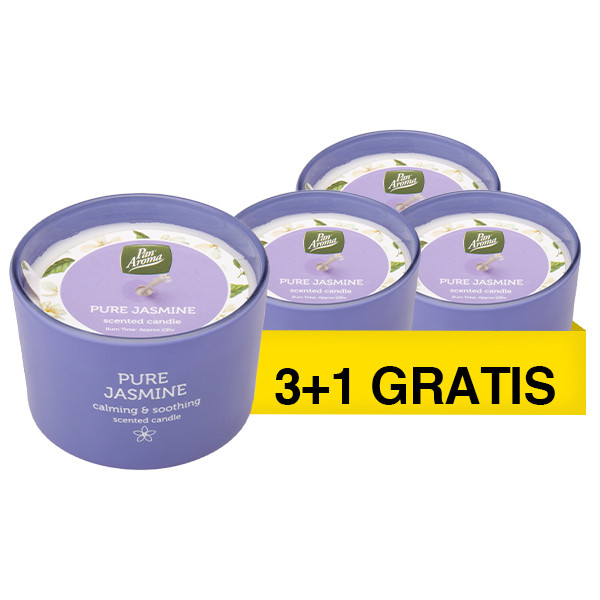 Aanbieding: Pan Aroma Geurkaars Pure Jasmine 85 g (3+1 gratis) SPA04329 - 1