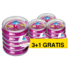 Aanbieding: Pan Aroma Geurkaars in Geribbelde Glazen Pot | Pink Orchid | 270 g (3+1 gratis)
