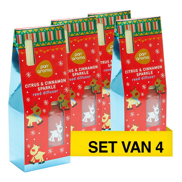 Aanbieding: Pan Aroma Geurstokjes Citrus & Cinnamon (4 stuks à 50 ml) SPA04490 - 1