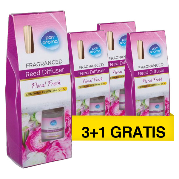 Aanbieding: Pan Aroma Geurstokjes Floral Fresh (4 stuks à 30 ml) SPA04301 - 1