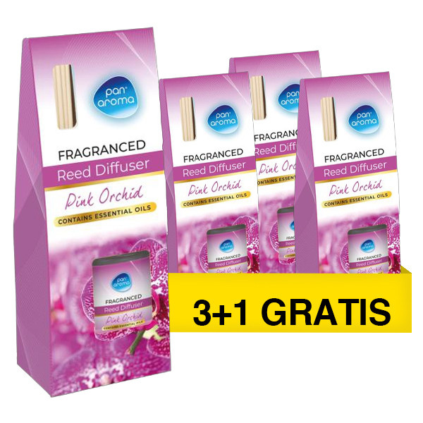 Aanbieding: Pan Aroma Geurstokjes Pink Orchid (4 stuks à 30 ml) SPA04383 - 1