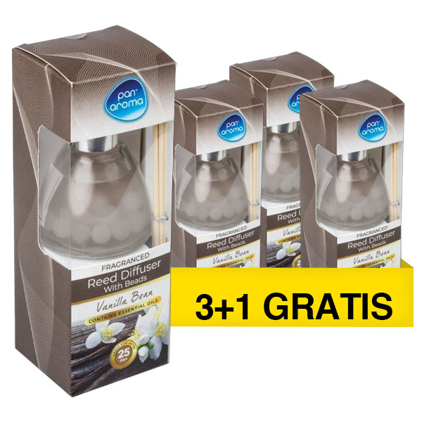 Aanbieding: Pan Aroma Geurstokjes met Kralen Vanilla Bean 50 ml (3+1 gratis) SPA04265 - 1