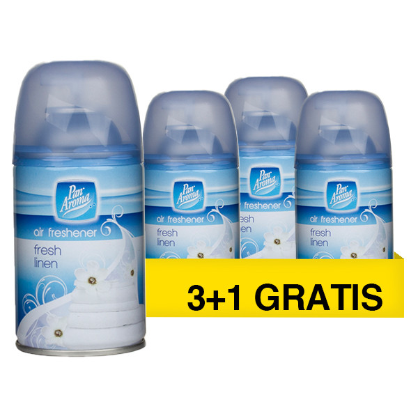 Aanbieding: Pan Aroma Luchtverfrisser Fresh Linen Navulling 250 ml (3+1 gratis) SPA04411 - 1