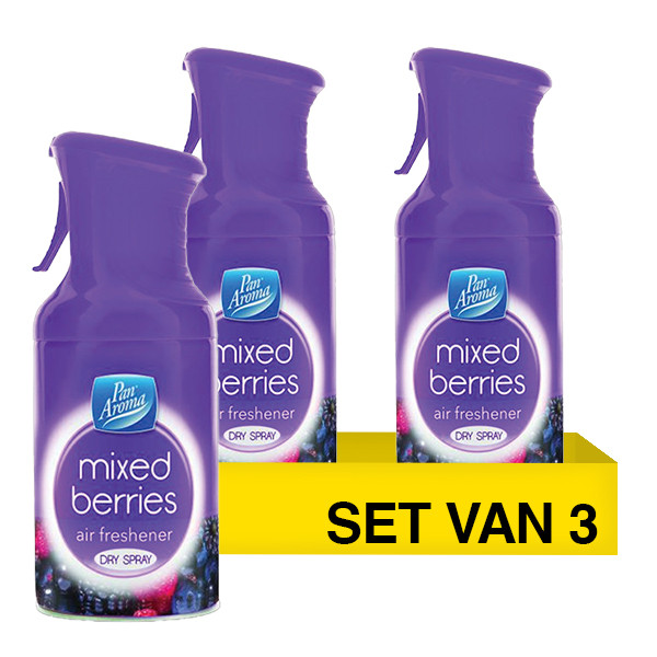 Aanbieding: Pan Aroma Luchtverfrisser Wild Berries Spray (3 stuks à 250 ml) SPA04509 - 1