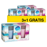 Aanbieding: Pan Aroma Mixed Pack Geurkaarsenset Floral Fresh & Pure Cotton 2 stuks (3+1 gratis) SPA04255