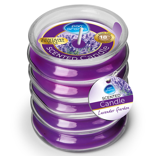 Pan Aroma Geurkaars in Geribde Glazen Pot | Lavender Garden | 270 g SPA04388 - 1