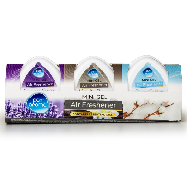 Pan Aroma Luchtverfrisserset Mini Gel Lavender | Vanilla Bean | Cotton (3 stuks) SPA04414 - 1