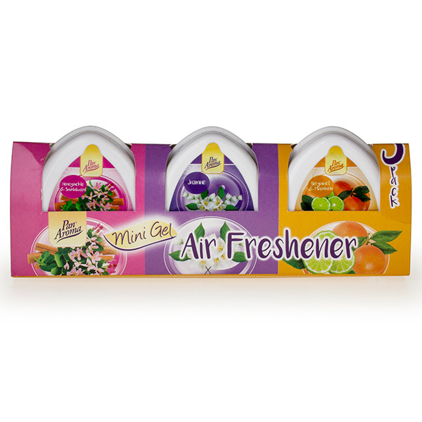 Pan Aroma Mini Gel Luchtverfrisserset Bergamot & Mandarin | Honeysuckle & Sandlewood | Jasmine (3 stuks) SPA04338 - 1