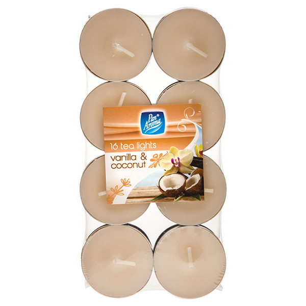 Pan Aroma Waxinelichtjes Vanilla & Coconut (16 stuks) SPA04310 - 1