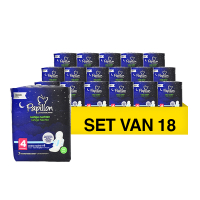 Papillon Aanbieding: Papillon Maandverband Extra Nacht Maxi Met Vleugeltjes Maat 4 (18 verpakking - 126 stuks)  SPA04205