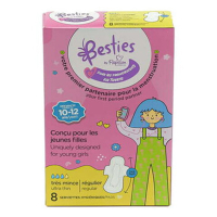 Papillon Besties Tweens maandverband 8st ultra dun met vleugeltjes Regular 10-12 jaar SPA04250