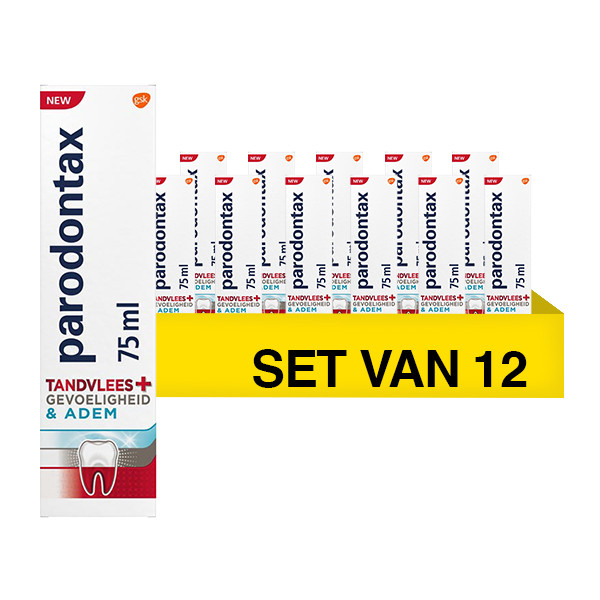 Parodontax Aanbieding: Parodontax Tandvlees + Gevoeligheid & Adem tandpasta (12 stuks à 75 ml)  SPA04225 - 1