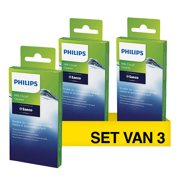 Aanbieding: Philips Saeco melksysteemreiniger (3 verpakkingen à 6 zakjes) SPH05054 - 1