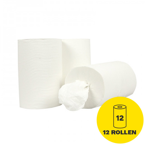 Poetspapier 1-laags | 12 x 120m | 123schoon huismerk | Geschikt voor Tork M1 dispenser SDR02023 - 1
