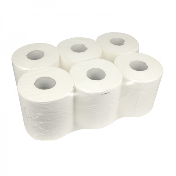 Poetspapier 1-laags | 6 x 300m | 123schoon huismerk | Geschikt voor Tork M2 dispenser  SDR02026 - 1