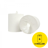 Poetspapier 1-laags | 6 x 300m | 123schoon huismerk | Geschikt voor Tork M2 dispenser