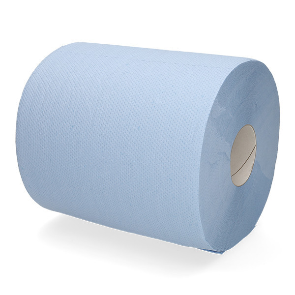 Poetspapier 2-laags | 6 x 135m | Blauw | 123schoon huismerk | Geschikt voor Tork M2 dispenser SDR02025 - 2