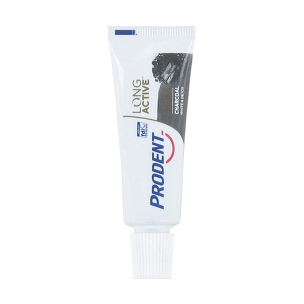 Eigenlijk tyfoon Sherlock Holmes Prodent Long Active Charcoal tandpasta mini (16 ml) Prodent 123schoon.nl