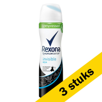 Rexona Aanbieding: 3x Rexona deodorant spray Invisible Aqua (75 ml)  SRE00142