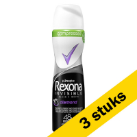 Aanbieding: 3x Rexona deodorant spray Invisible Diamond (75 ml) SRE00143