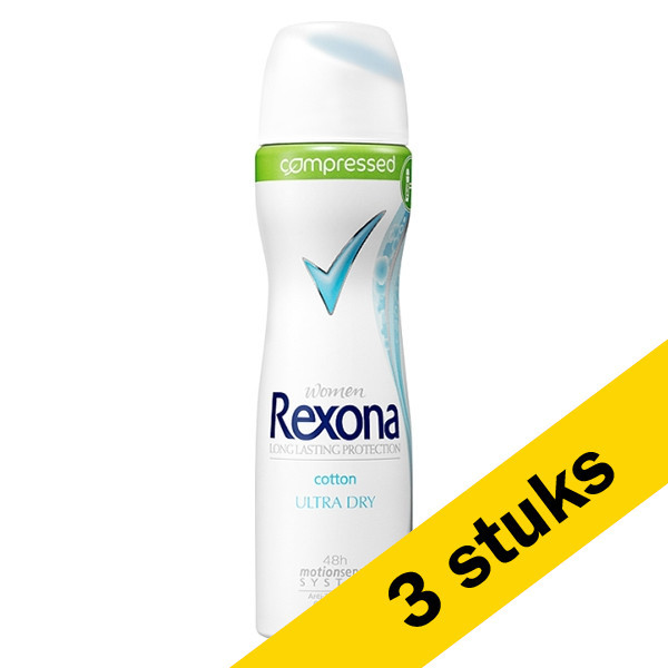 Rexona Aanbieding: 3x Rexona deodorant spray Ultra Dry Cotton (75 ml)  SRE00138 - 1