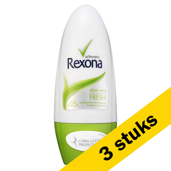 Rexona Aanbieding: 3x Rexona deoroller Fresh Aloe Vera (50 ml)  SRE00094 - 1
