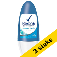 Rexona Aanbieding: 3x Rexona deoroller Shower Fresh (50 ml)  SRE00097