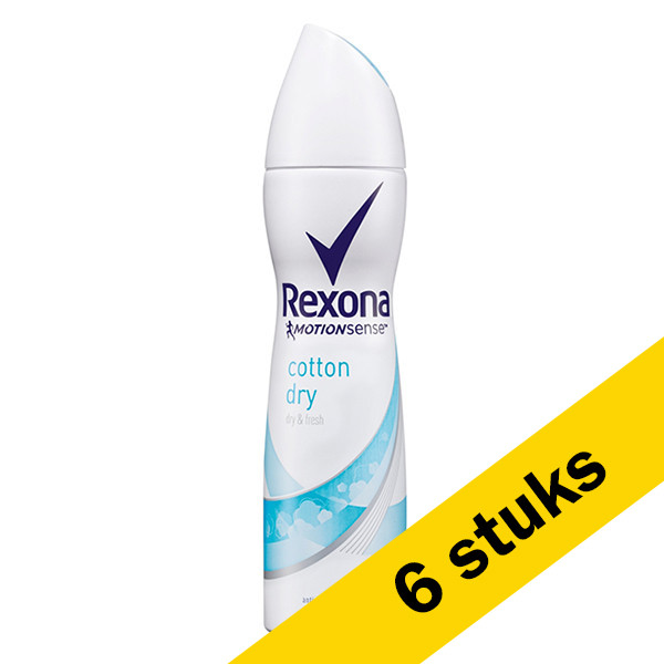Rexona Aanbieding: 6x Rexona deodorant spray Ultra Dry Cotton (150 ml)  SRE00260 - 1
