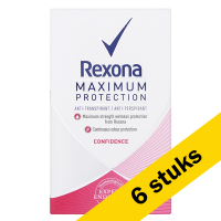 Rexona Aanbieding: 6x Rexona deodorant stick Maximum Protection Confidence (45 ml)  SRE00258