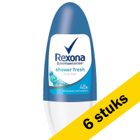Rexona Aanbieding: 6x Rexona deoroller Shower Fresh (50 ml)  SRE00265