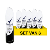 Aanbieding: Rexona Deodorant Spray Invisible Black + White (6 stuks - 150 ml)