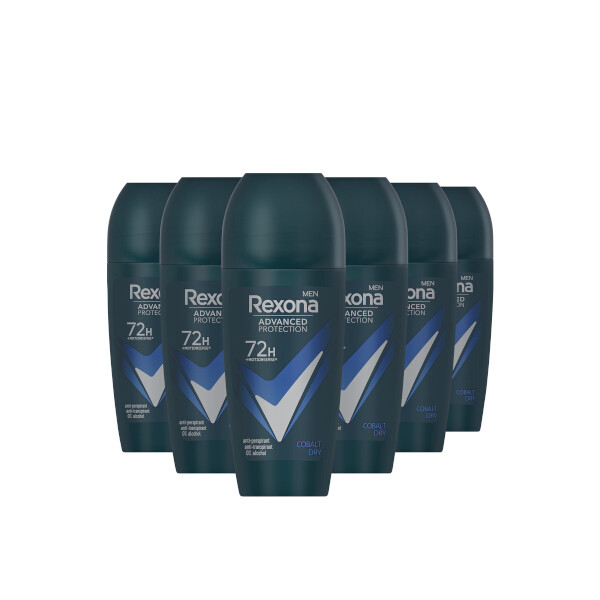 Aanbieding: Rexona Men Advanced Protection 72h Deodorant Roller Cobalt Dry​ (6 stuks à 50 ml) SRE00381 - 2
