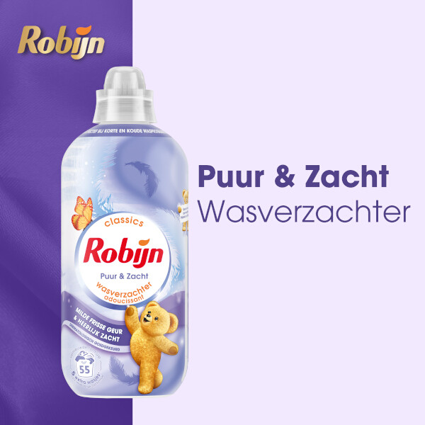 Aanbieding:Robijn Classics Puur & Zacht ​Wasverzachter (8 stuks - 440 wasbeurten) SRO05373 - 4
