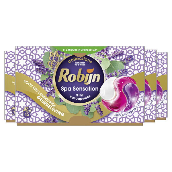 Aanbieding:Robijn Collections 3 in 1 Wascapsules Spa Sensation (4 stuks - 60 wasbeurten) SRO05363 - 2