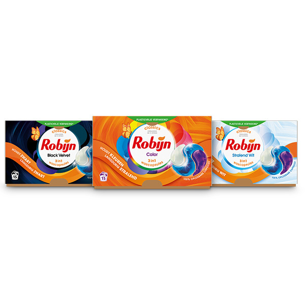 Robijn Aanbieding: Robijn 3-in-1 Wascapsules Set (3 dozen - 45 wasbeurten)  SRO05226 - 1