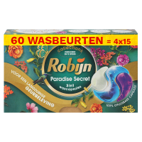 Robijn Aanbieding: Robijn 3in1 Paradise Secret Wascapsules (4 verpakkingen - 60 wasbeurten)  SRO05257