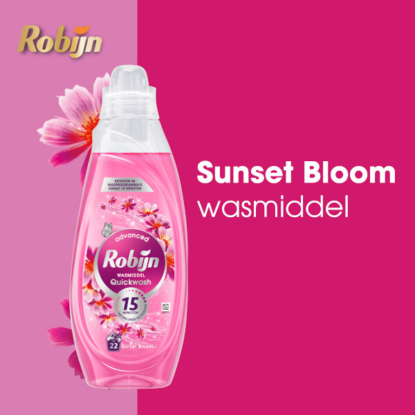 Aanbieding: Robijn Advanced Quickwash Vloeibaar Wasmiddel Sunset Bloom 837 ml (8 stuks - 176 wasbeurten) SRO05357 - 3