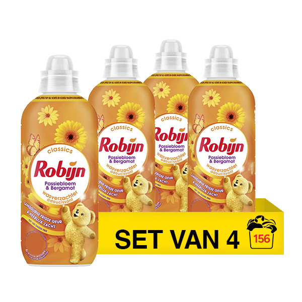 Aanbieding: Robijn Classics Wasverzachter Color Passiebloem & Bergamot 780 ml (4 flessen - 156 wasbeurten) SRO05444 - 1