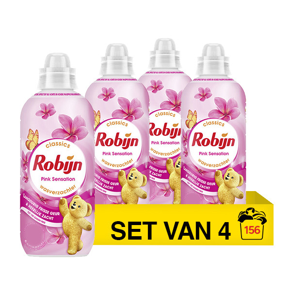 Aanbieding: Robijn Classics Wasverzachter Pink Sensation 780 ml (4 flessen - 156 wasbeurten) SRO05445 - 1