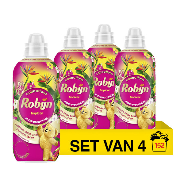 Aanbieding: Robijn Classics Wasverzachter Tropical 780 ml (4 flessen - 156 wasbeurten) SRO05449 - 1