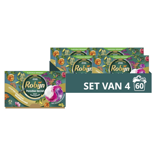Aanbieding: Robijn Collections 3 in 1 Wascapsules Paradise Secret (4 stuks - 60 wasbeurten) SRO05361 - 1