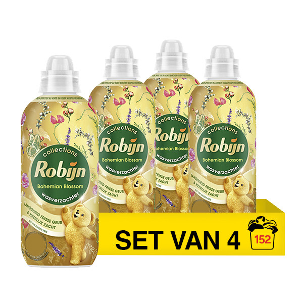 Aanbieding: Robijn Collections Wasverzachter Bohemian Blossom 765 ml (4 flessen - 152 wasbeurten) SRO05453 - 1