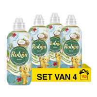 Aanbieding: Robijn Collections Wasverzachter Kokos Sensation 765 ml (4 flessen - 152 wasbeurten) SRO05452